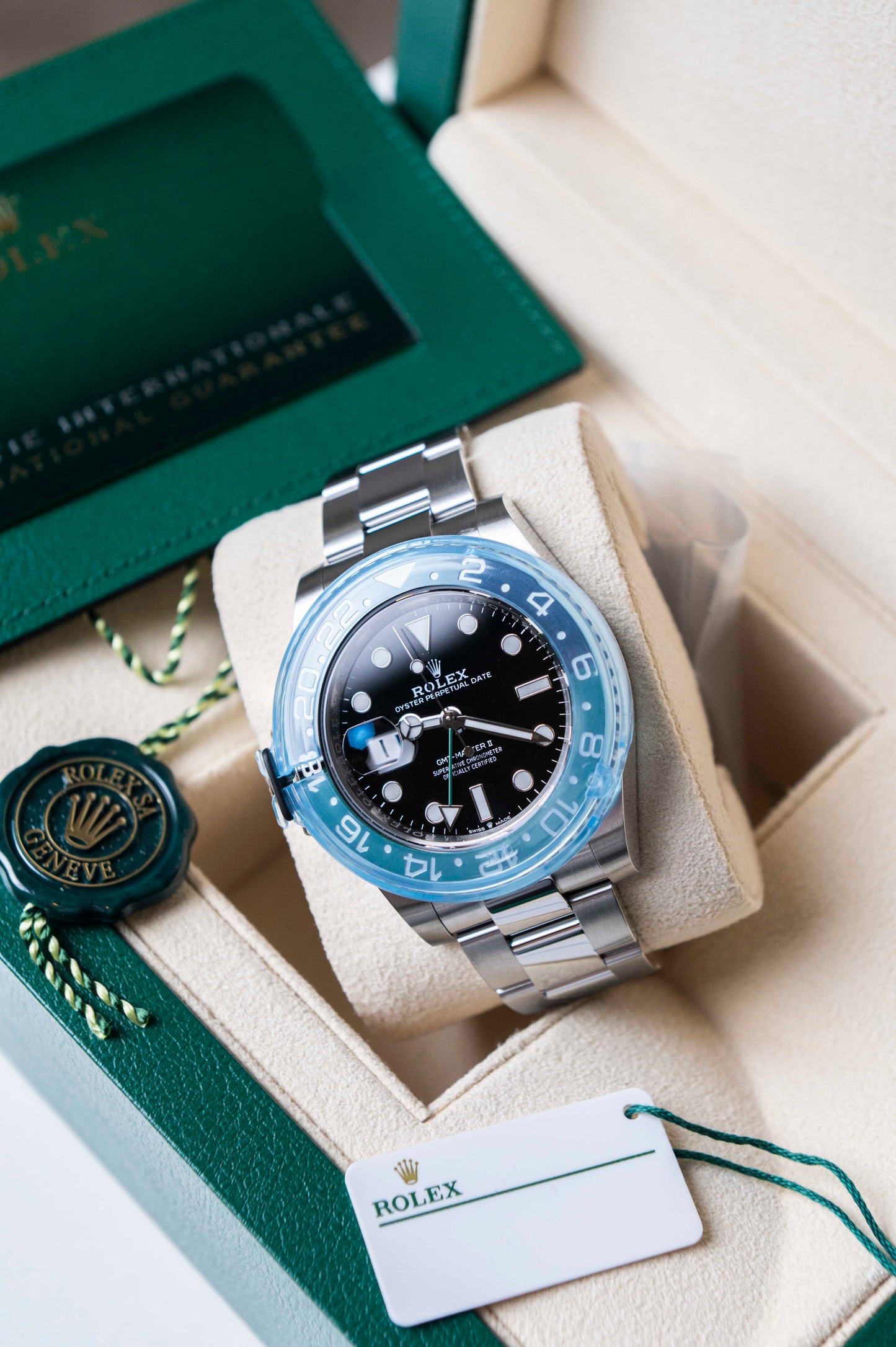 Rolex 126720 VTNR GMT MASTER II-LEFT HANDED SPRITE NIB APRIL 2024